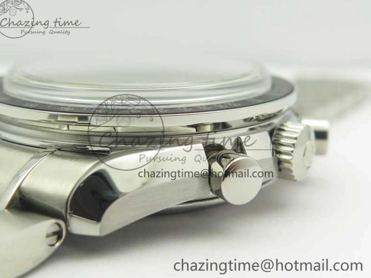 0419 Durable Speedmaster Professional SS OMF Best Edition Black Dial on SS Bracelet Manual Winding Chrono Movement 7995